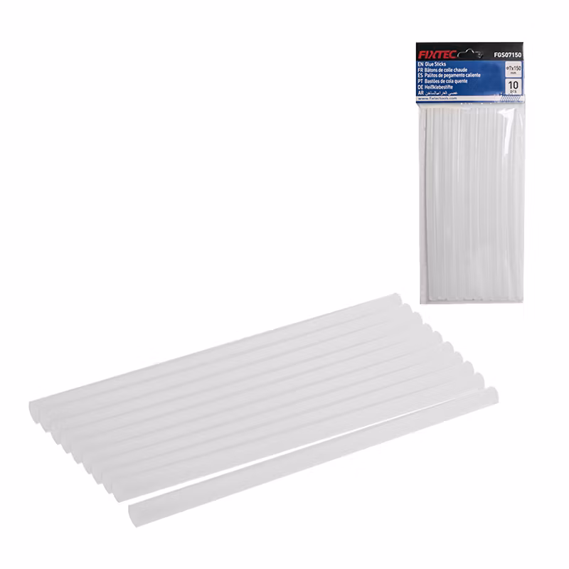 Fixtec 10PCS Professional Quality Glue Stick Hot Melt Glue Sticks 7mm Silicone Crystal Clear