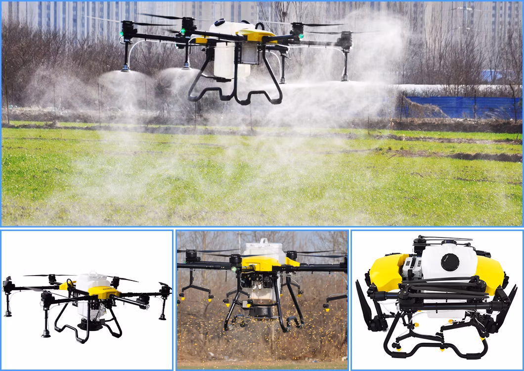 Pest Control Fumigation Sprayer Plant Protection RC Unmanned Aerial Vehicle Multi-Rotor Fly with Battery Agricultural Drone Sprayer 10L 16L 20L 30L 40 with GPS