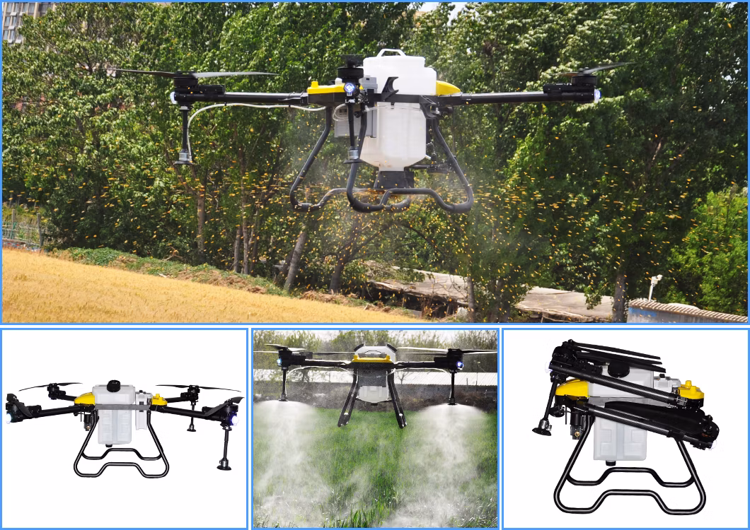 Pest Control Fumigation Sprayer Plant Protection RC Unmanned Aerial Vehicle Multi-Rotor Fly with Battery Agricultural Drone Sprayer 10L 16L 20L 30L 40 with GPS