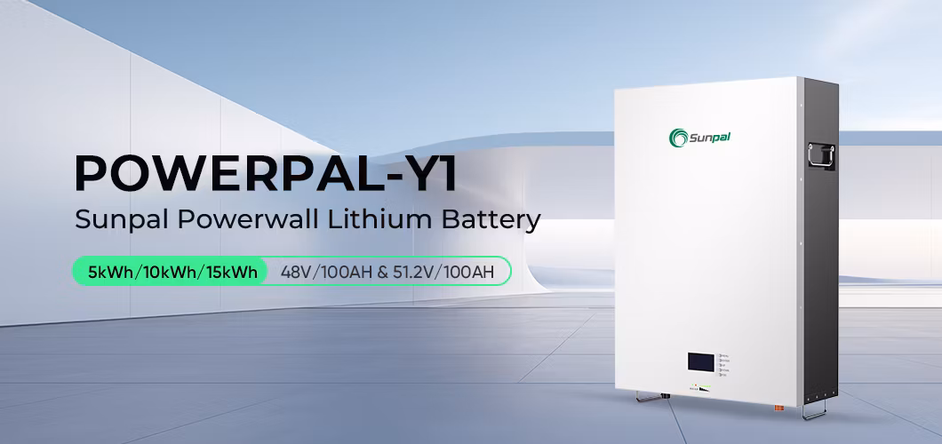 Sunpal 48 Volt Lithium Ion Battery 51.2V 100ah 200ah 300ah LiFePO4 Wall Mounted Battery