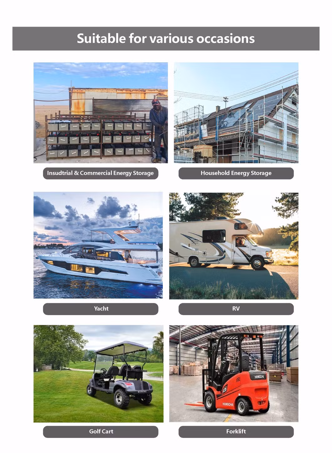 Popular 12V 24V 100ah 200ah 300ah 400ah Lithium Iron Phosphate Lithium Ion Batterie Valise LiFePO4 Cells Battery for RV/Yacht/Solar System/Golf Carts/Forklift