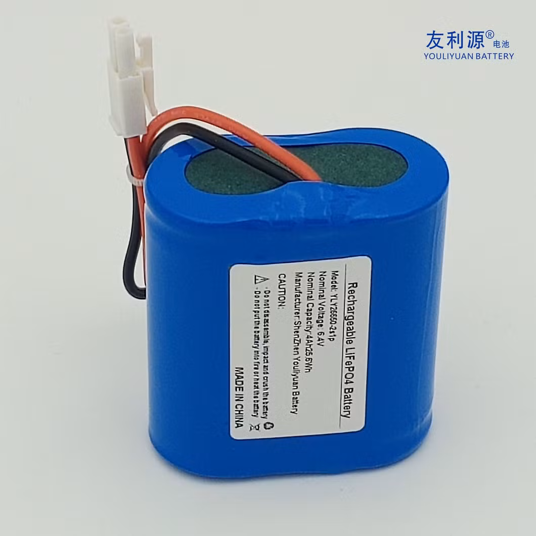 26650 6.4V Lithium Battery 4000mAh Rechargeable Lithium LiFePO4 Battery Pack Solar Battery for E-Rickshaw E-Street Light