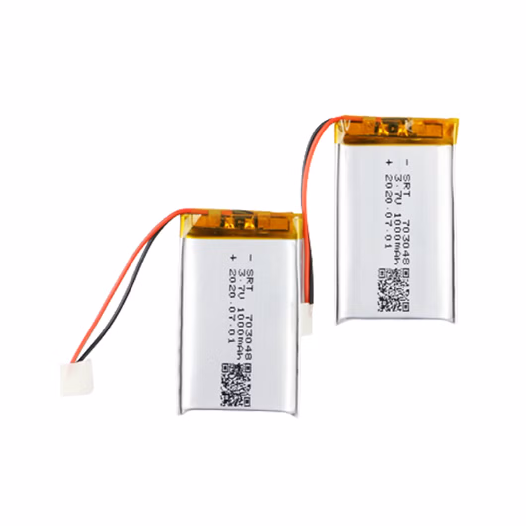 Rechargeable Lithium Polymer Batteries 3.7V 300mAh 702030 1000mAh 703048 Lipo Battery for Wireless Speaker