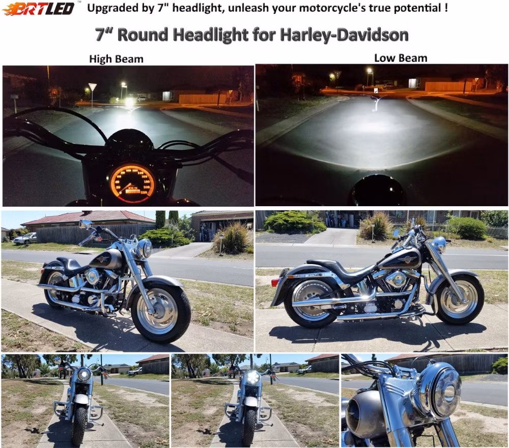ECE R112 Approved Headlight for European Market 7inch Round LED Headlight with High Low Beam DRL for Truck Offroad LED Headlight