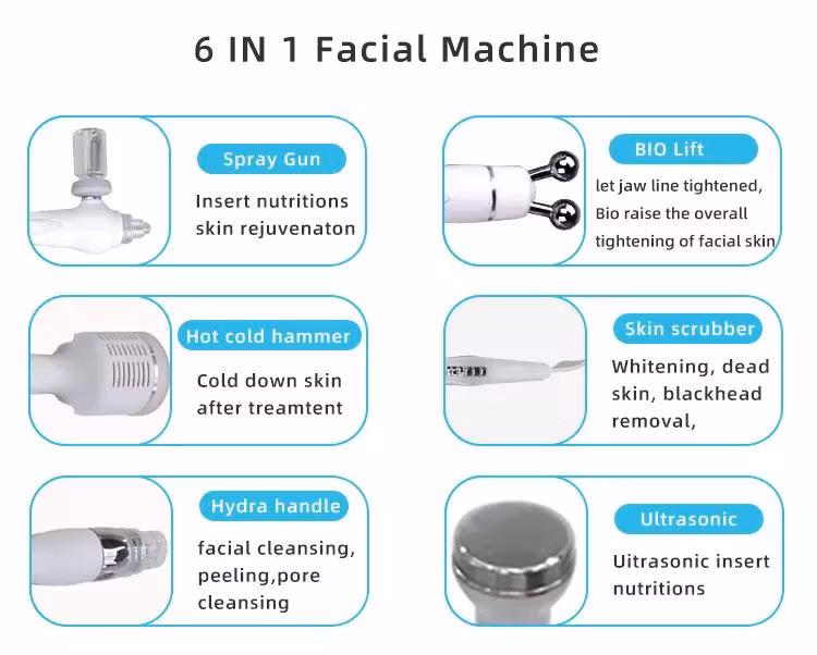 Multifunctional Skin Care Water Oxygen Machine RF Hydro Skin Rejuvenation Face Whitening Deeping Cleaning Device
