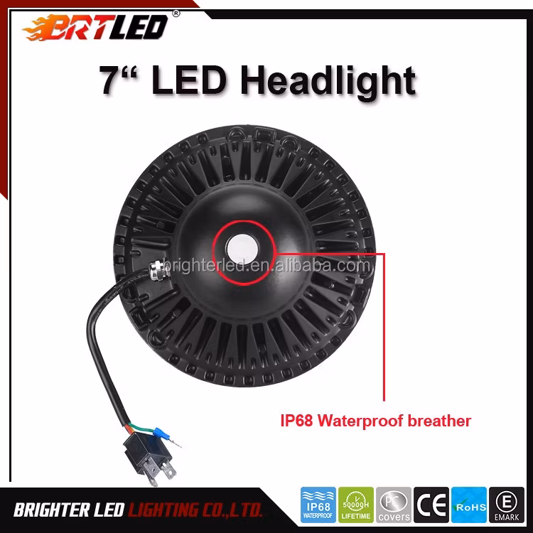 ECE R112 Approved Headlight for European Market 7inch Round LED Headlight with High Low Beam DRL for Truck Offroad LED Headlight