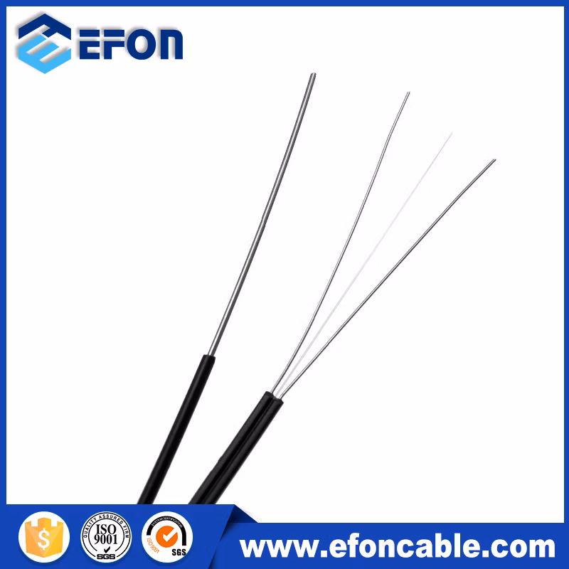 Indoor/Outdoor 1 2 Cores Bow Type Self-Supporting Wire Drop Fiber Optic Cable