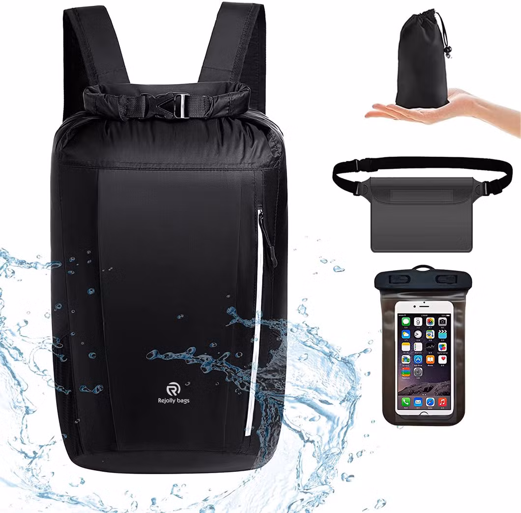 20L Roll Top Dry Sack with Phone Case Waist Pouch Set for Kayaking, Hiking, Swimming, Beach, Camping, Fishing, Boating &amp; Rafting for Men &amp; Women Bag