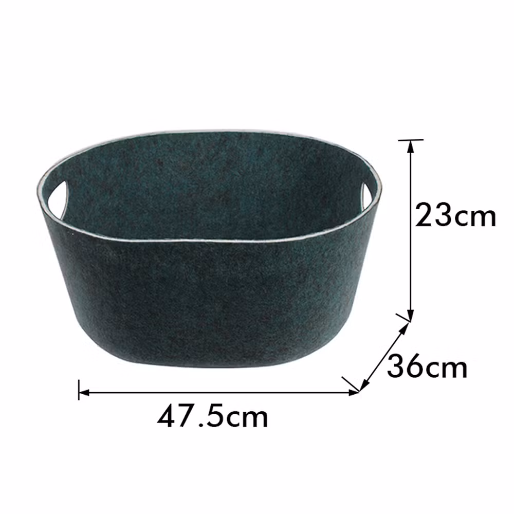 Recycled Pet Thermoforming Felt Nordic Style Toy Storage Boxes Grey Square Organizers for Drawers in Closet Made in China Fabric Storage Box Home Felt Basket