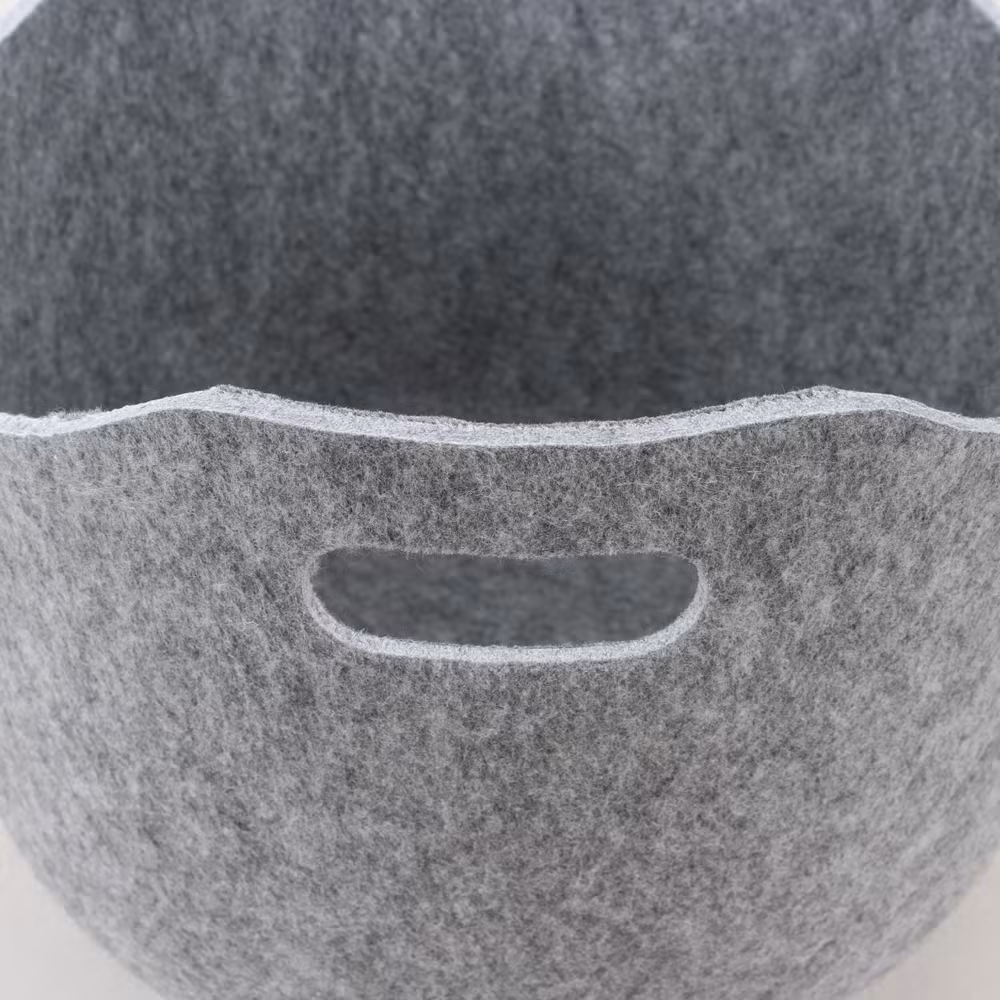 Non Woven Recycled Pet Fiber Felt Cut Colorful Toys Storage Food Storage Baskets for Home and Store Woven Felt Storage Basket
