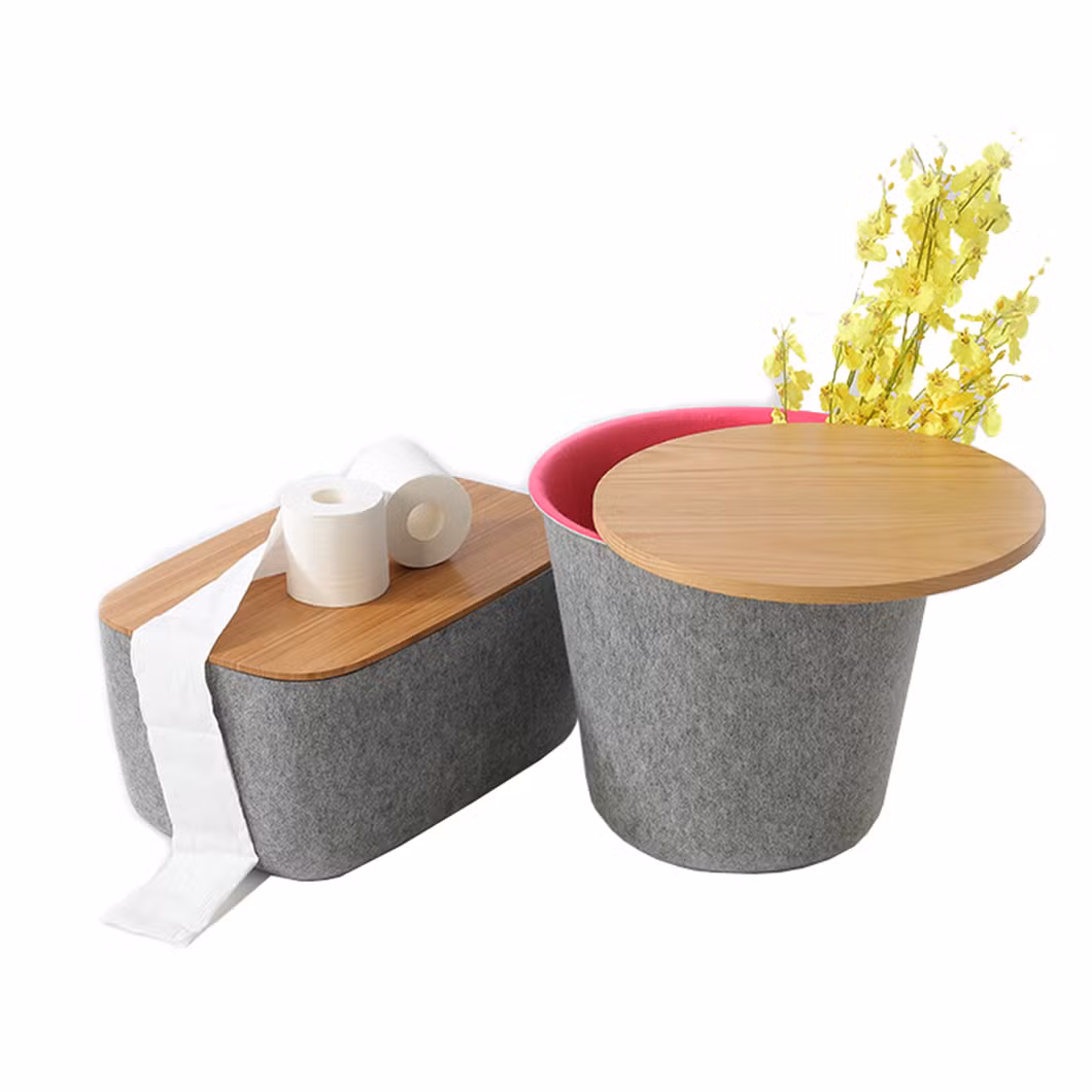 Large Felt Woven Storage Basket Set China Supplier Eco-Friendly Material Laundry Baskets Shoe Clothing Storage