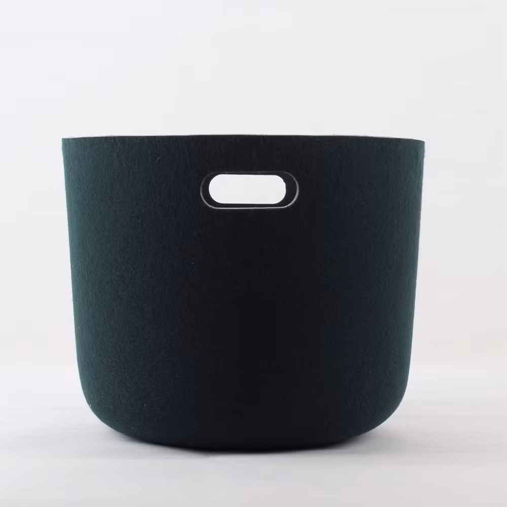 Stamped Pet Felt Durable and Eco Friendly Cube Stylish Storage Bins One Piece Thermoforming Storage Basket Round Shape Laundry Organizer