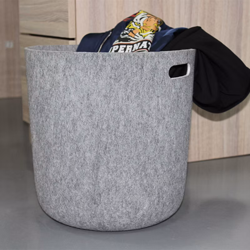 Multipurpose Plastic Bottles Recycled Felt Nonwoven Kids Toys Storage Laundry Baskets Large Storage Containers