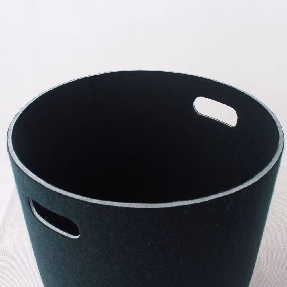 Stamped Pet Felt Durable and Eco Friendly Cube Stylish Storage Bins One Piece Thermoforming Storage Basket Round Shape Laundry Organizer