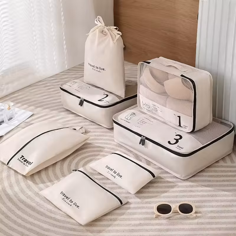 7 Set Packing Cubes Clothes Storage Bag Luggage Packing Organizers for Travel 7-Piece Set Packing Cubes