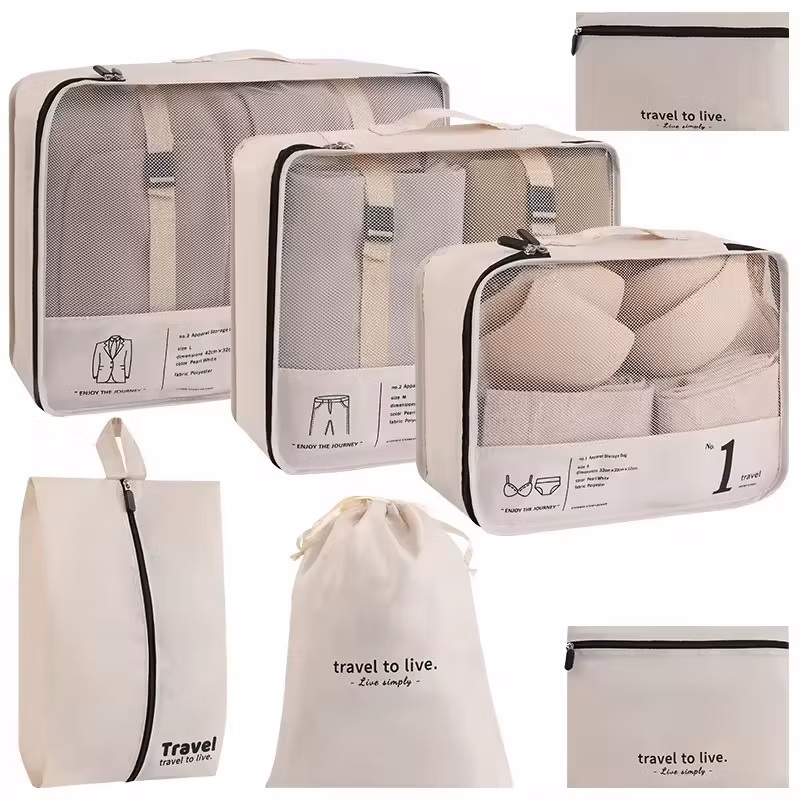 7 Set Packing Cubes Clothes Storage Bag Luggage Packing Organizers for Travel 7-Piece Set Packing Cubes