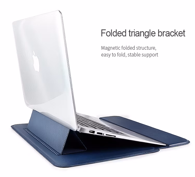 PU Leather Holder Laptop Sleeve Case for Laptop Stand Cover Portable Notebook Protector Bag