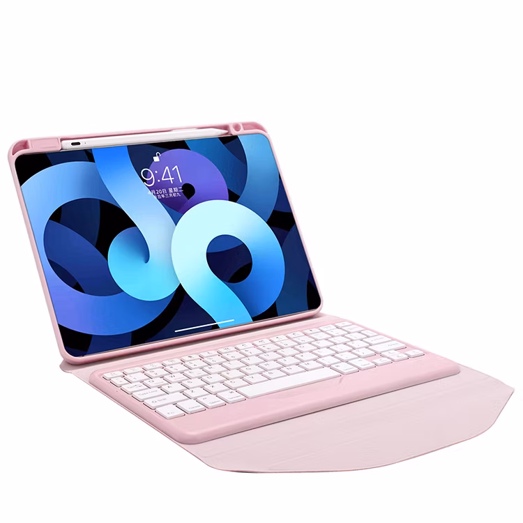 New with Pencil Holder Clear Back Sheel Keyboard Case for iPad PRO 12.9 Inch 2021 5th/4th/3rd Generation
