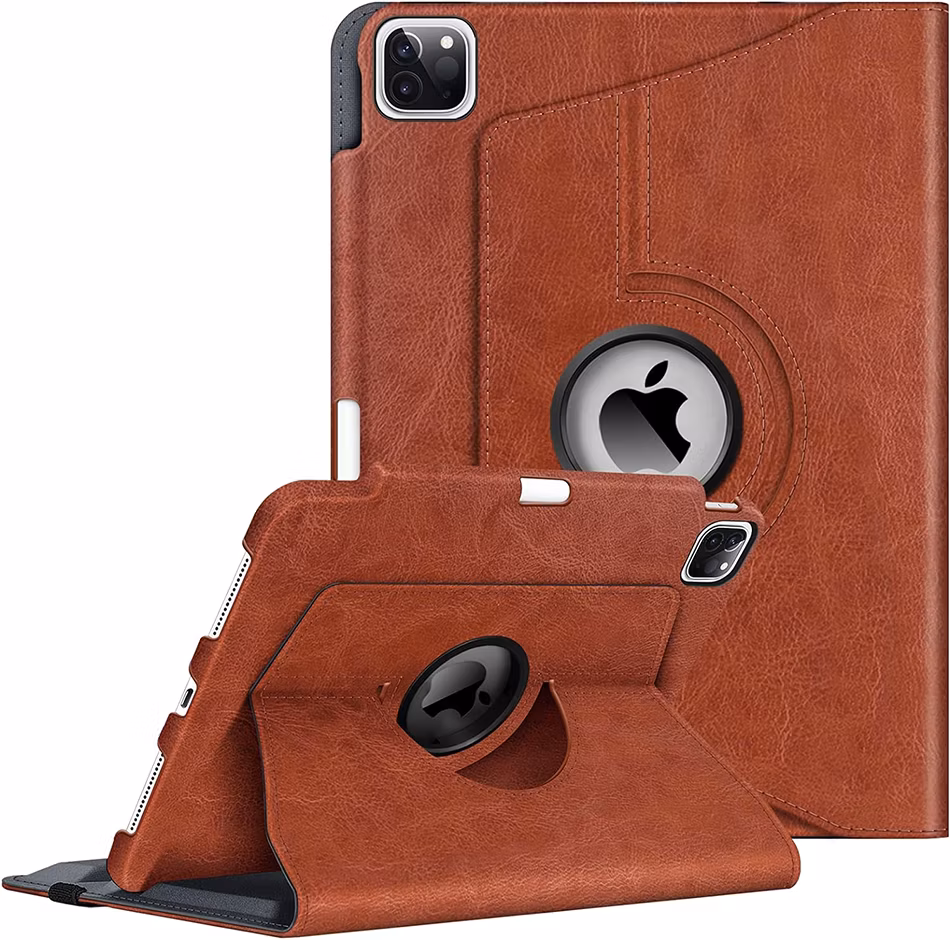 Shockproof 360 Degree Rotating Kickstand Flip Leather Tablet Case for iPad PRO 11 Inch 2024 5th Generetaion