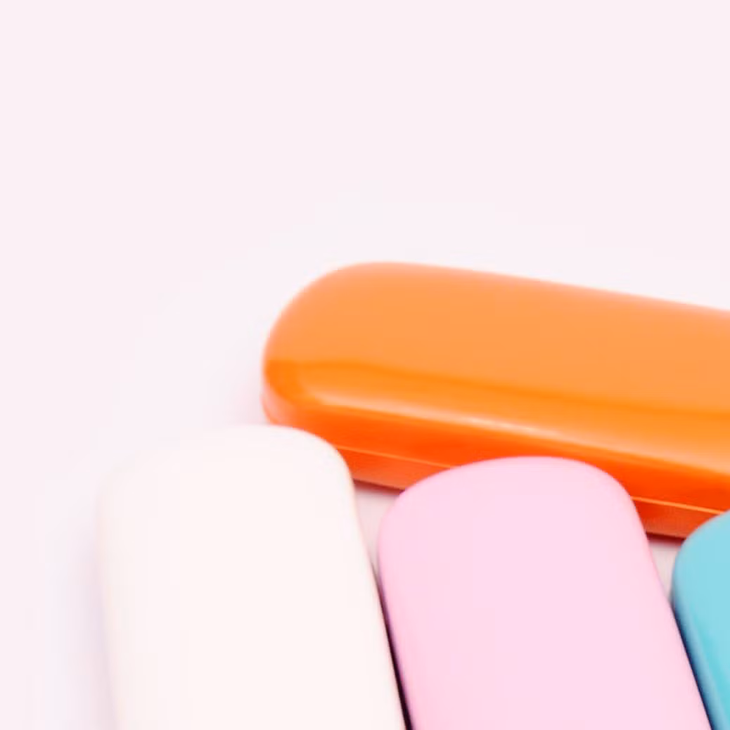 Colorful for Adult Optical Frame Metal PU Leather Glasses Case