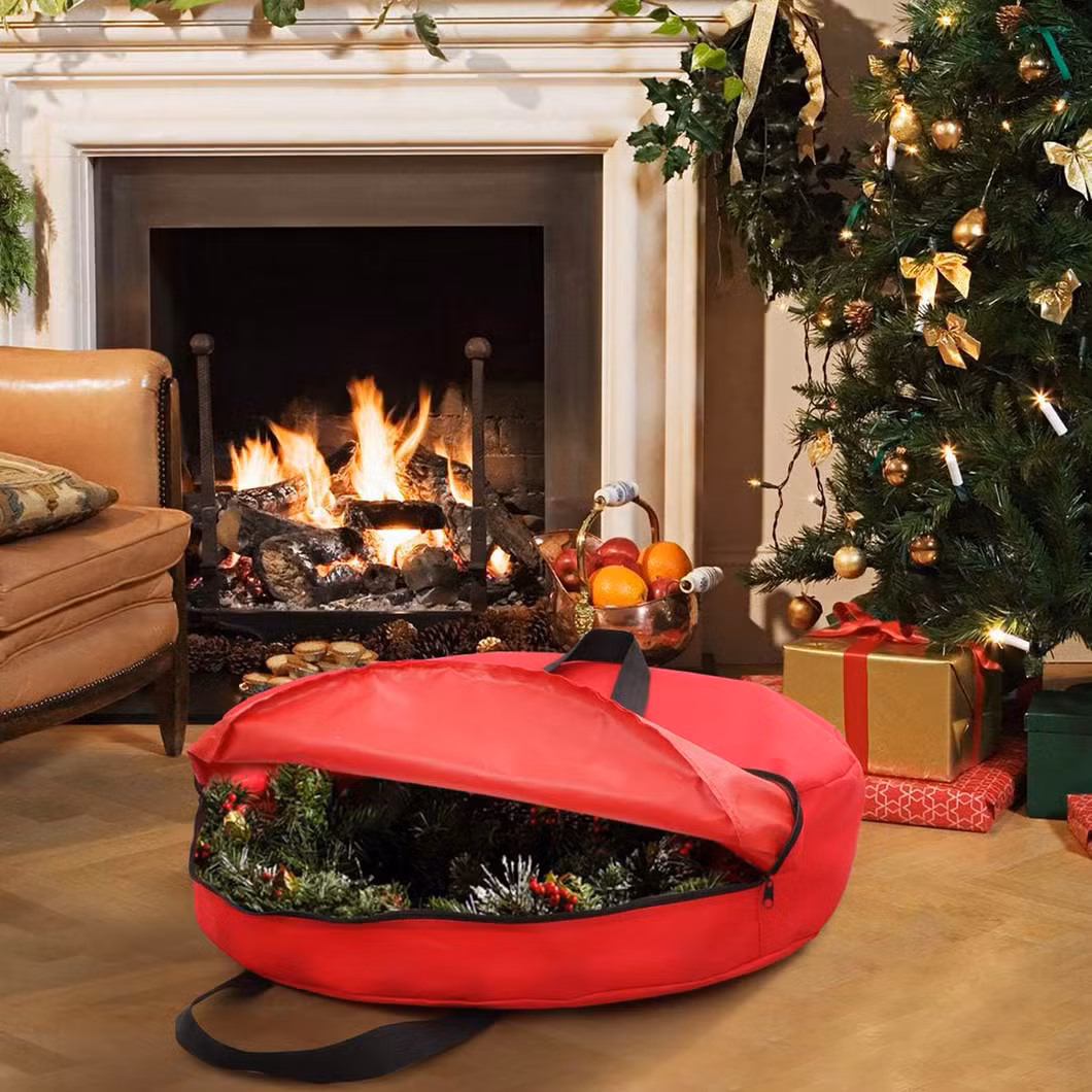 Wholesale Custom Logo Large Reusable Heavy Duty Oxford Waterproof Zipper Wreaths Christmas Tree Storage Bag