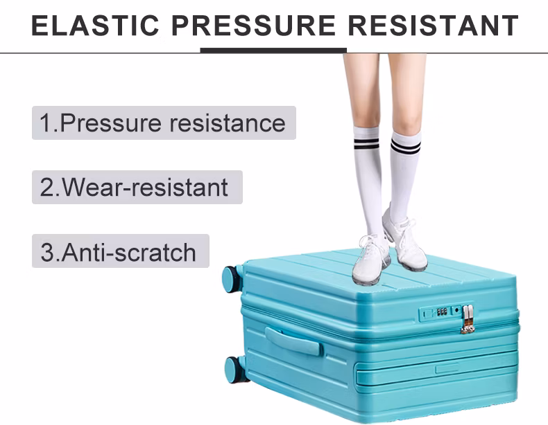 Ultra Durable Polycarbonate Valise Wide Trolley Bright Yellow Color Hardside Travel Suitcase with Type-C Charging Port