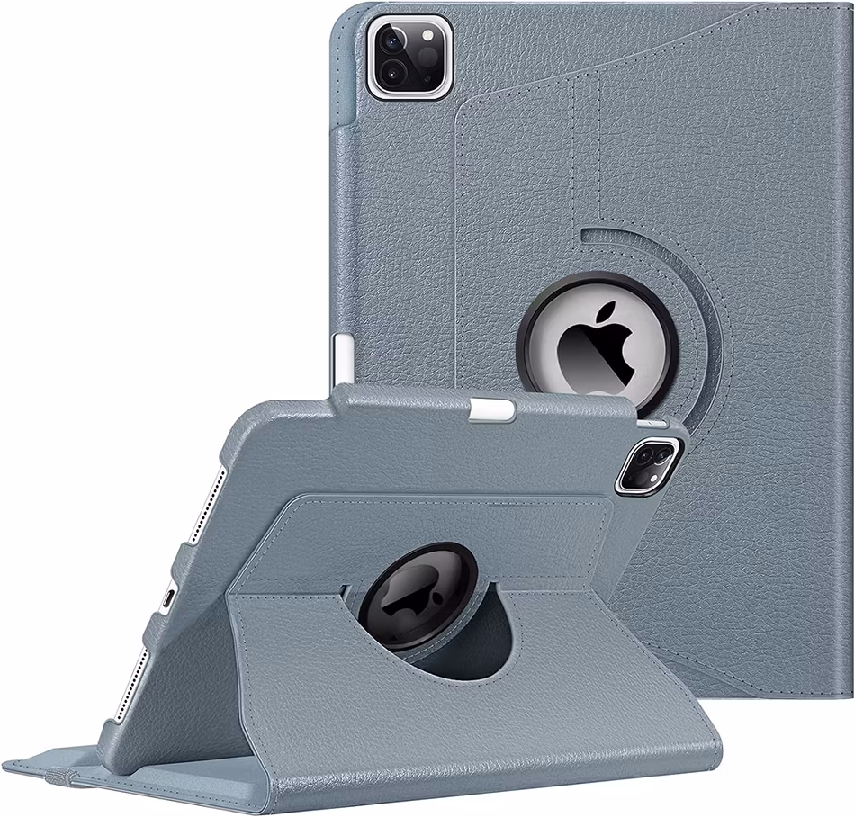 Shockproof 360 Degree Rotating Kickstand Flip Leather Tablet Case for iPad PRO 11 Inch 2024 5th Generetaion