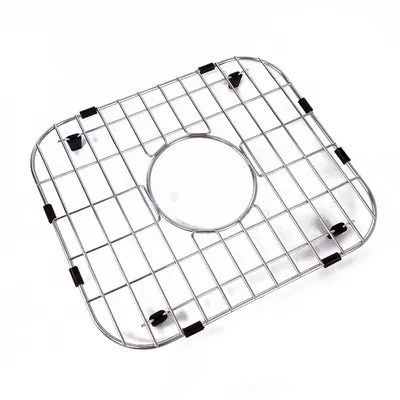 Kitchen Single Bowl Bottom Grid Sink Protector Wire Sink Grid Stainless Steel Basin Rack