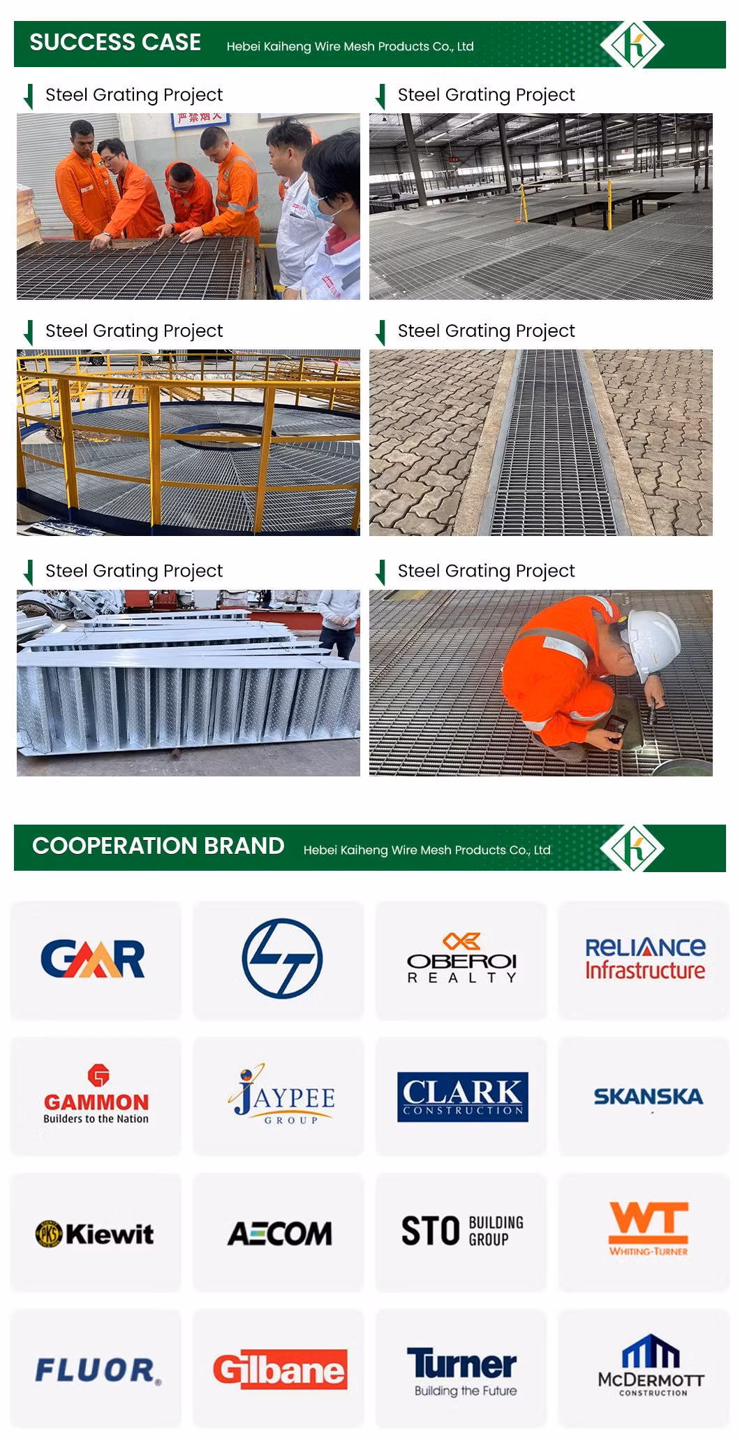 Kaiheng Walkway Platform Steel Bar Grating Factory Platform Type Steel Grid Plate China Maintenance Platform Steel Grating