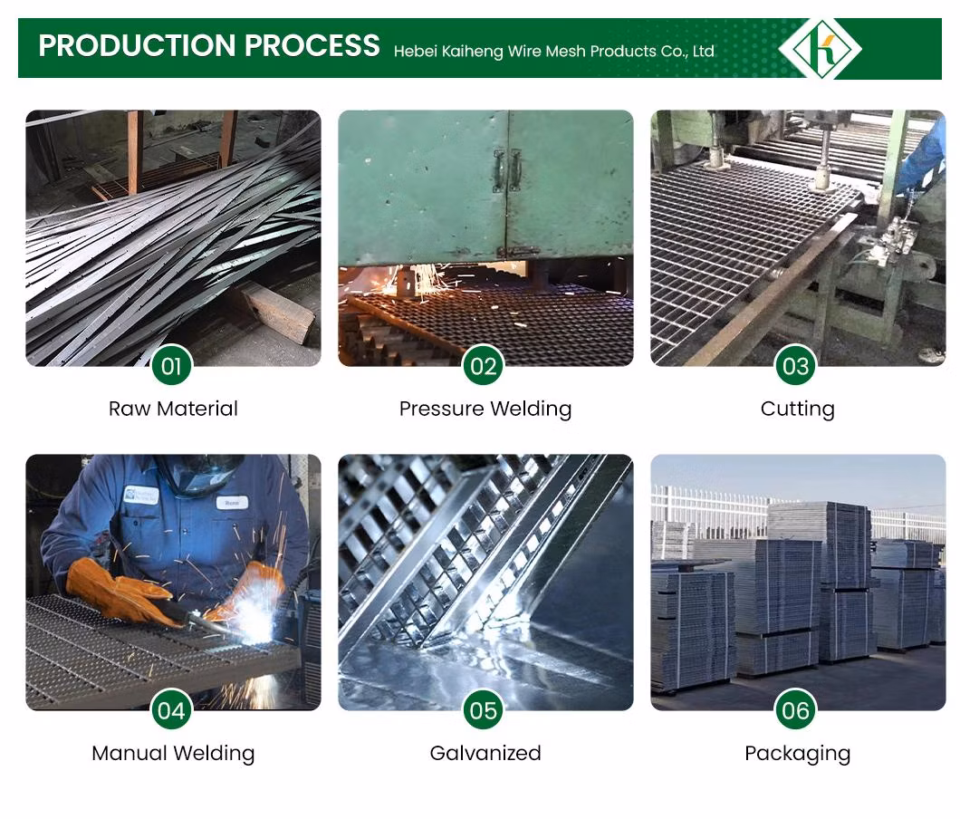 Kaiheng Kick Plate Steel Bar Grating Factory Steel Grid Walkway China Heavy Duty Driveway Stainless Steel Grating