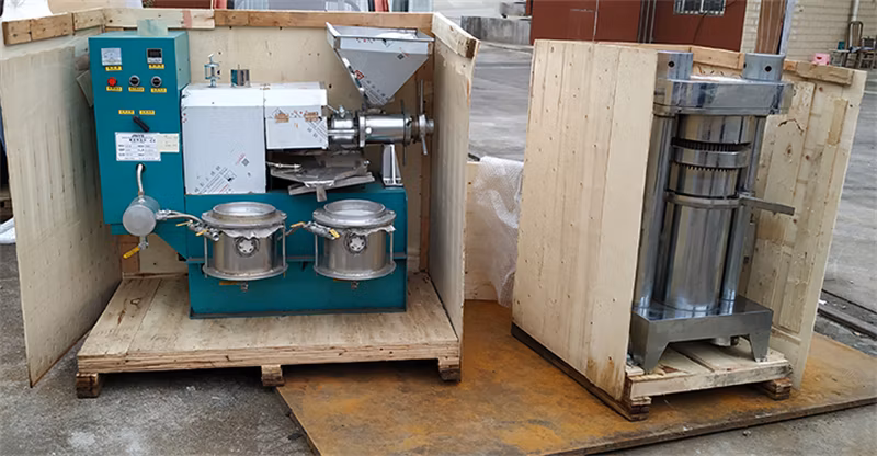 Hydraulic Cold Press Cocoa Butter Walnut Sesame Peanut Avocado Oil Press Processing Machine
