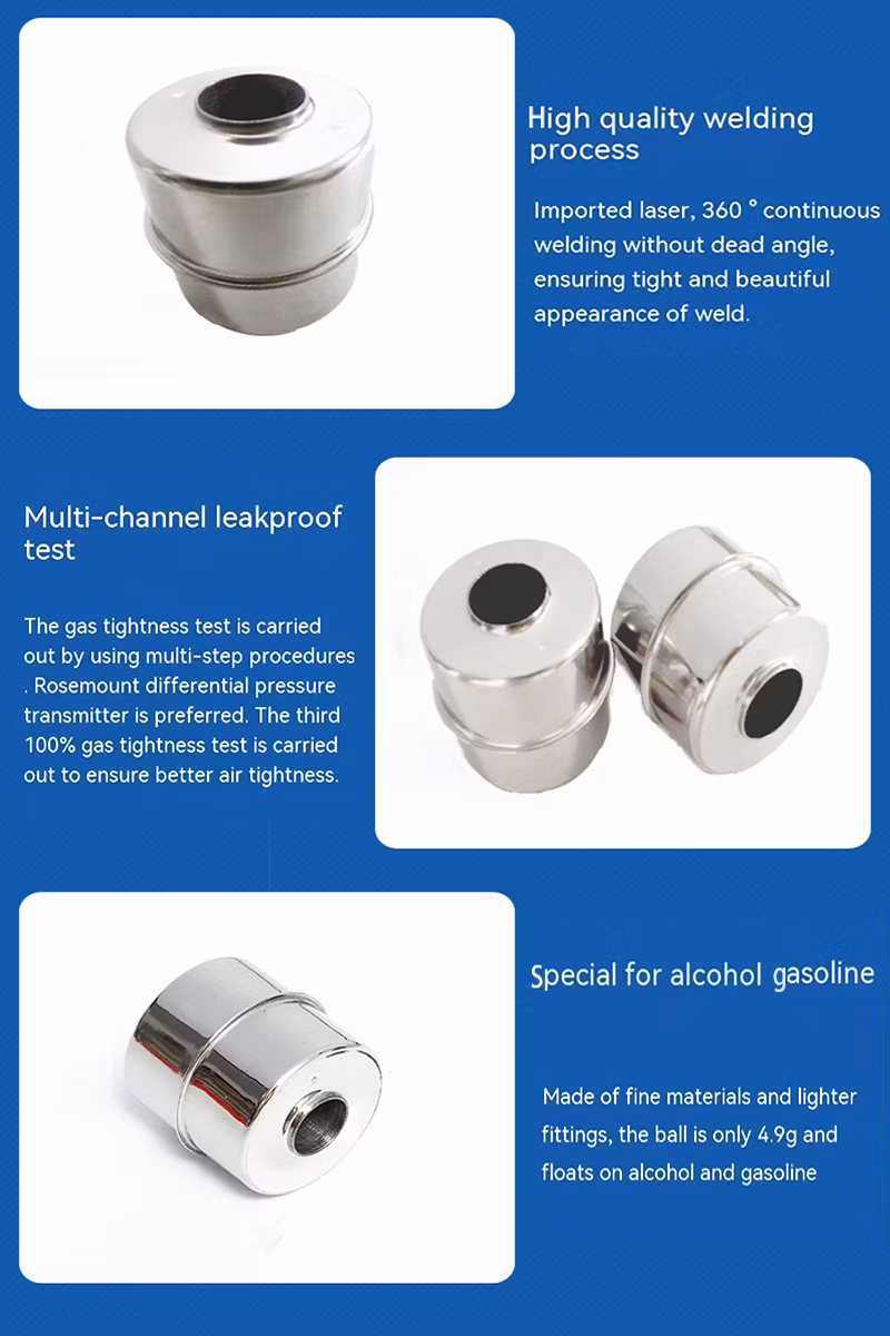 Cylindrical Stainless Steel Magnetic Float Ball for Level Switch Water