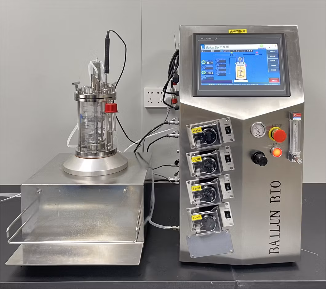 Commercial Magnetic Driving Glass Fermenter Bioreactor Cooling Kit for Strain Screening (0.1L-45L) International Technology Lab Glass Jacket 1L Reactor