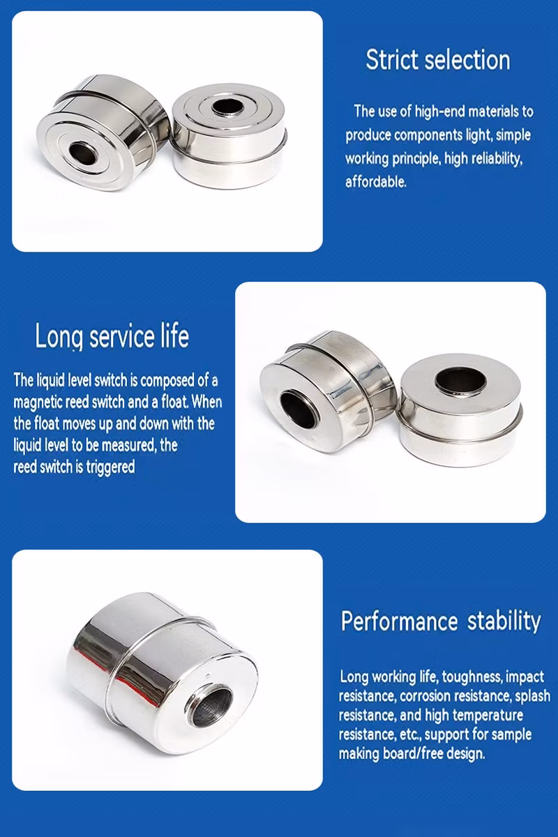 Cylindrical Stainless Steel Magnetic Float Ball for Level Switch Water