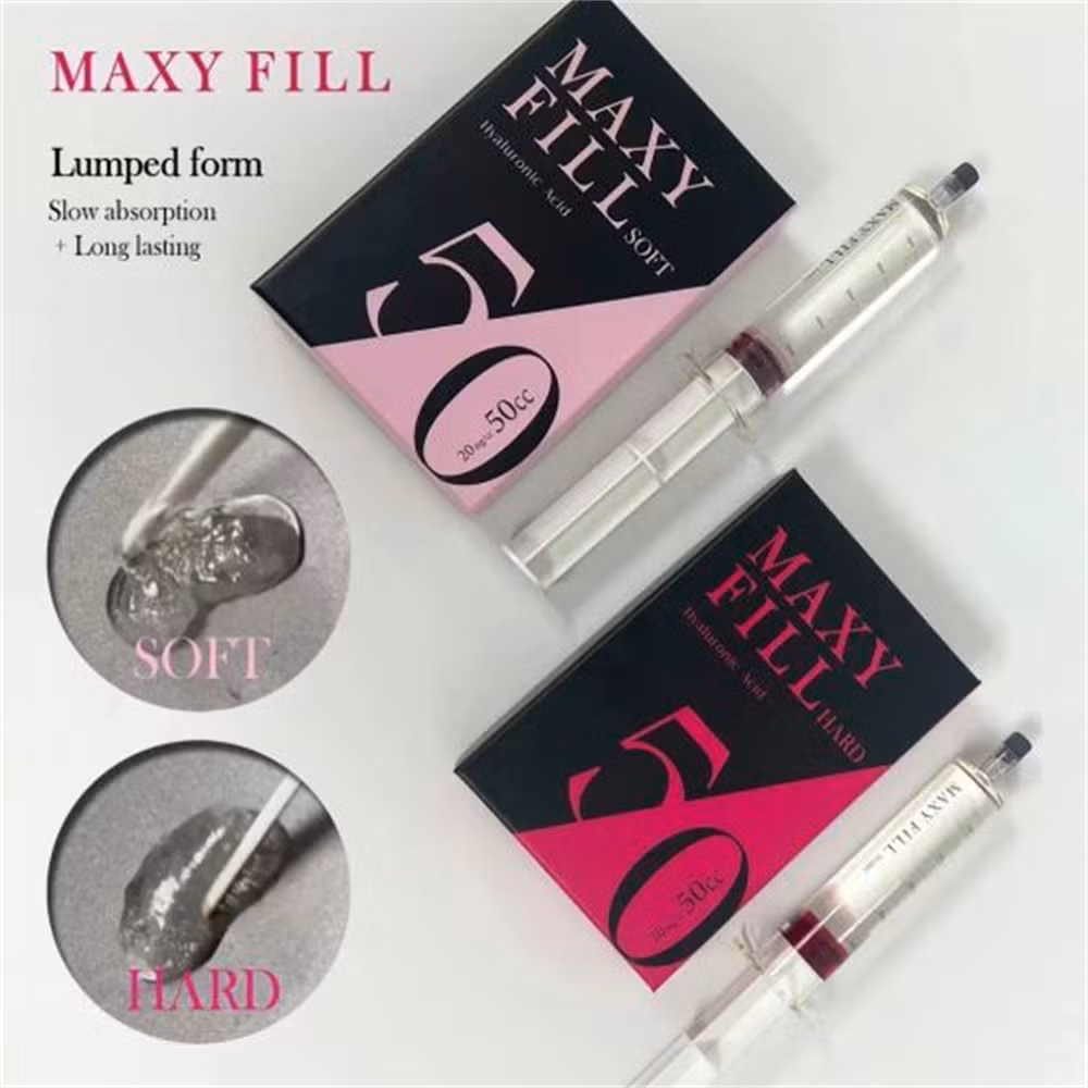 Maxy Fill Syringe 50cc Breast Implant Buttocks Enlargement Injectable Cross-Linked Hyaluronic Acid 50cc