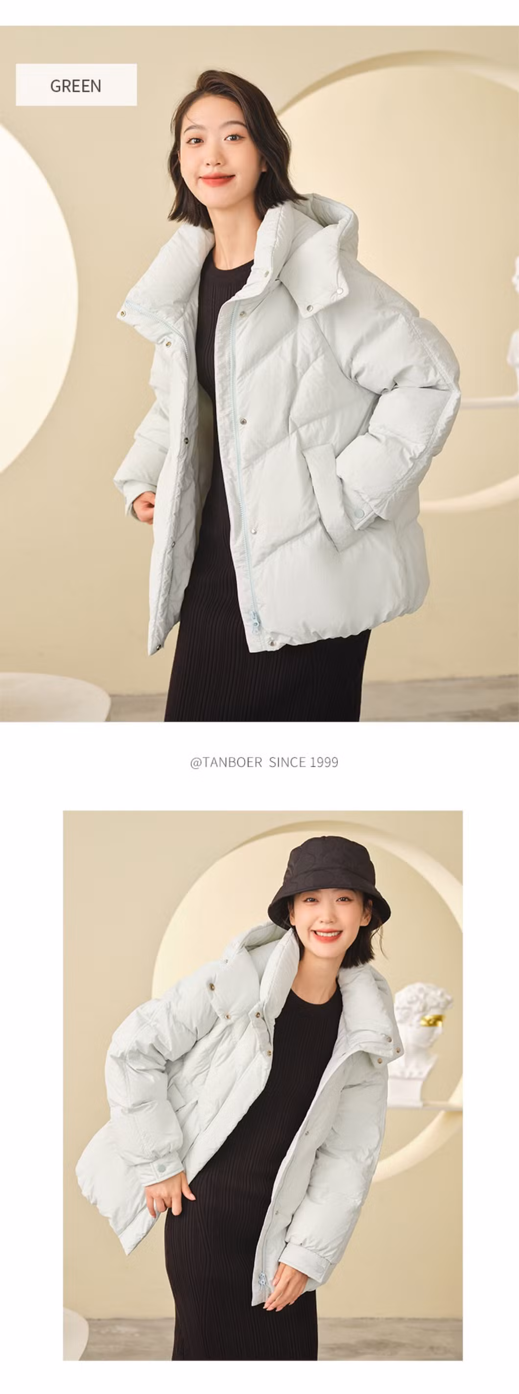 Women&prime;s Winter Down Jacket Short Down Windproof Winter Jacket Customized Down Jacket