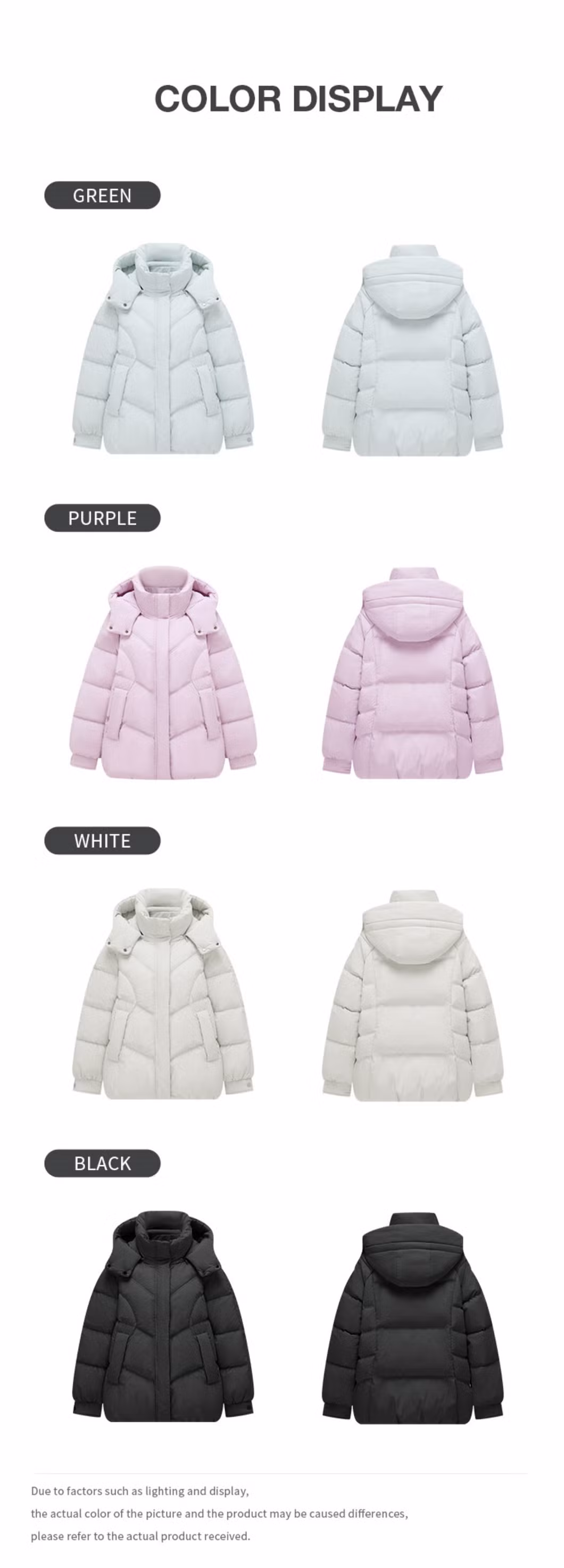 Women&prime;s Winter Down Jacket Short Down Windproof Winter Jacket Customized Down Jacket