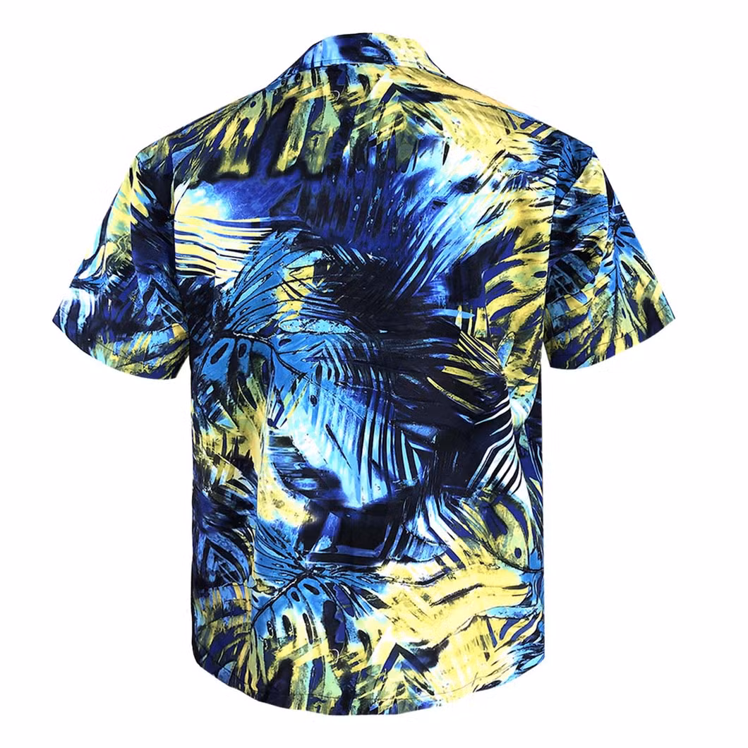 Summer Men&prime; S Custom Short Sleeves Print Aloha Hawaiian Casual Shirt