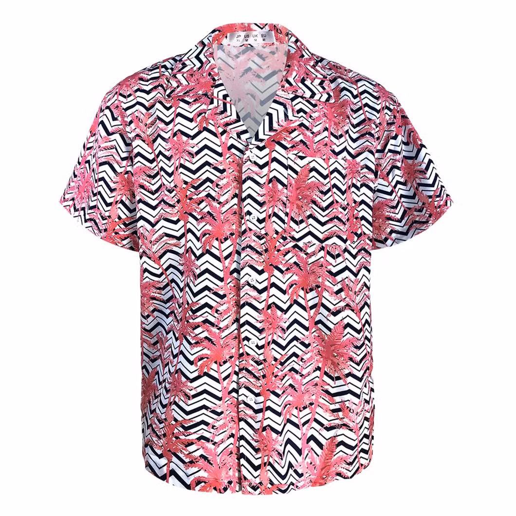Summer Men&prime; S Custom Short Sleeves Print Aloha Hawaiian Casual Shirt
