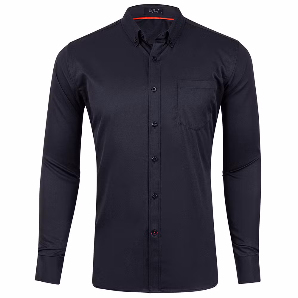 Hot Sale Business Men Shirt Heavy-Duty Stretch Custom Slim Fit Casual Long Sleeve Solid Color Men&prime; S Dress Shirts