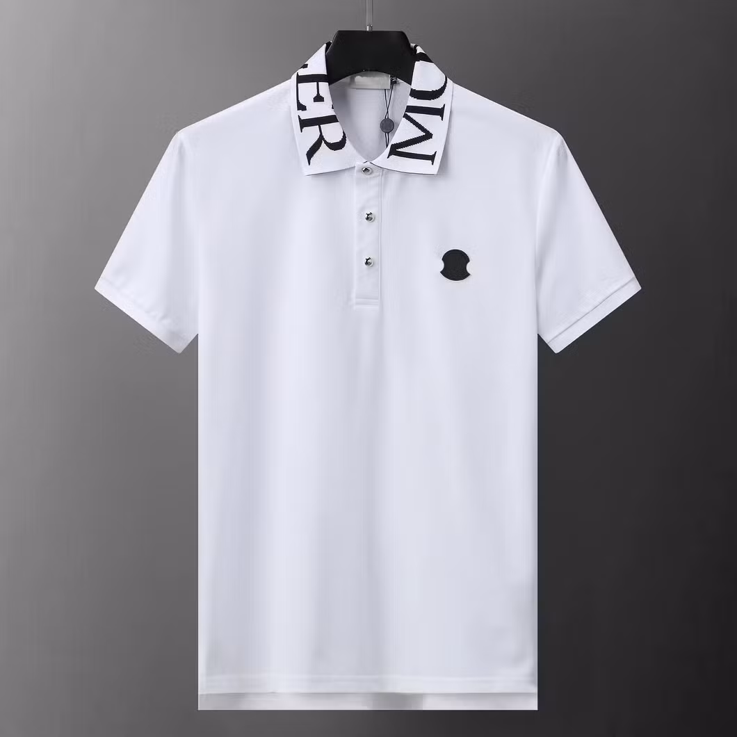 Designer Men&prime;s Polos Men T-Shirts Short Sleeve T Shirt Polo Shirt High Quality Letter Printing Pattern Clothes Clothing Tee Black and White Men Tees Asian