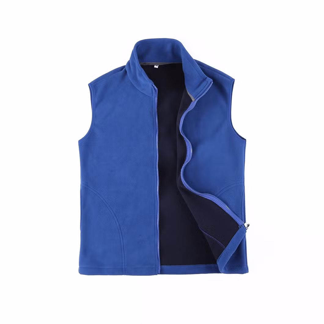 Men&prime;s Winter Autumn Sport Custom OEM Work Fleece Warm Sherpa Thermal Vest Gilet Sleeveless Jacket Coat