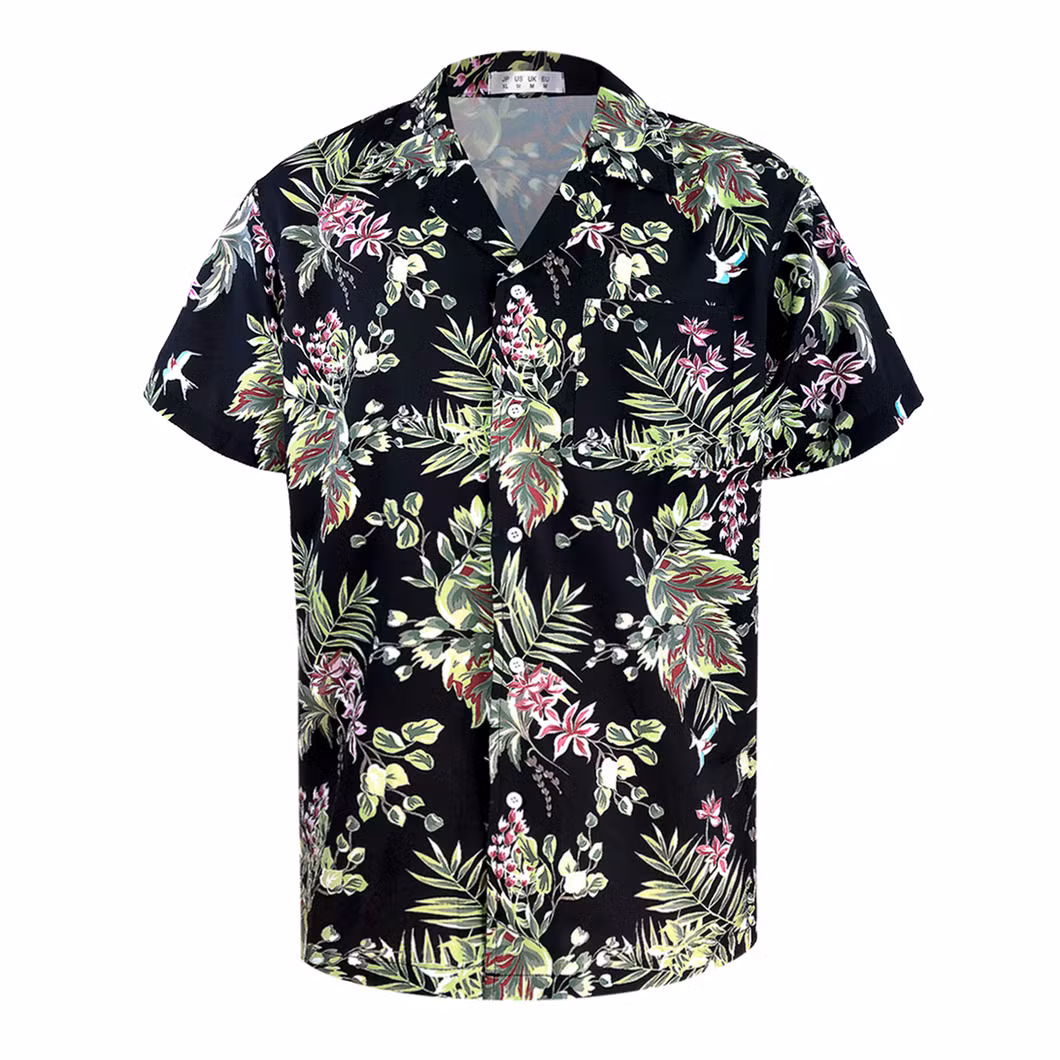 Summer Men&prime; S Custom Short Sleeves Print Aloha Hawaiian Casual Shirt