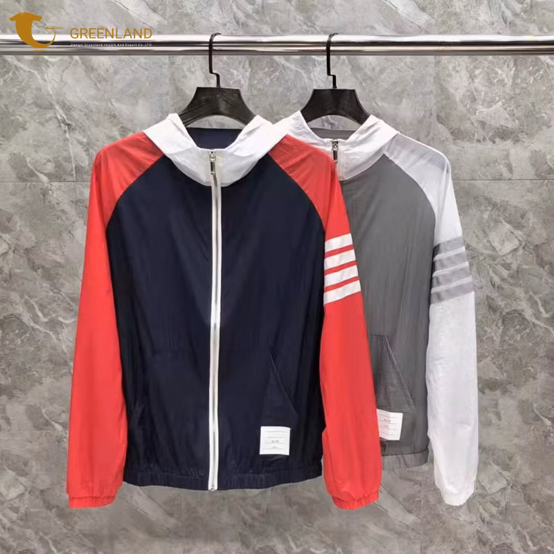 Men&prime;s UV Protection Jacket Men&prime;s and Women&prime;s Solid Color Sports Color Matching Sunscreen Thin Shirt