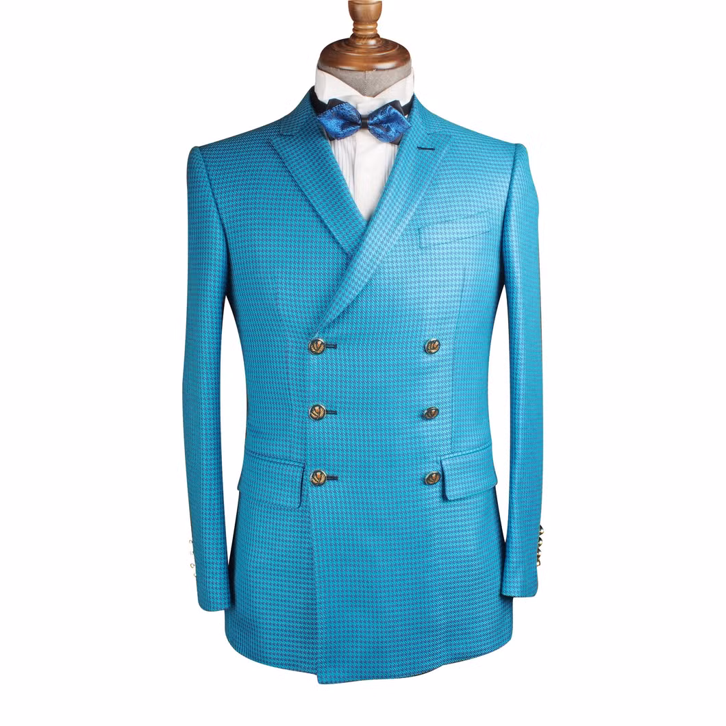 Wholesale Custom Made Red Jacquard Slim Fit Suit Poly/Rayon Tuxedo Jacket
