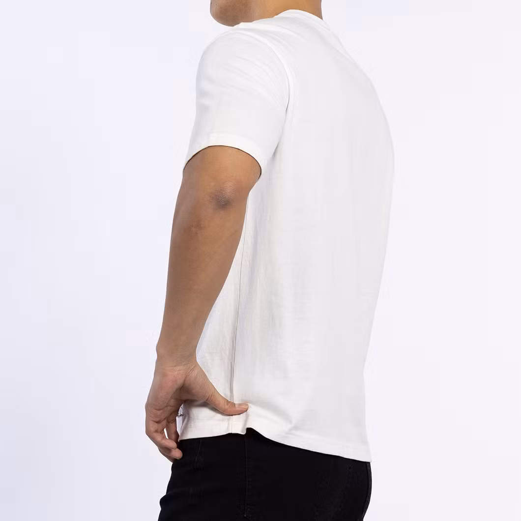 Custom Casual Knitted 180GSM Short Sleeve Shirts Logo Printed Male Top T-Shirts for Men