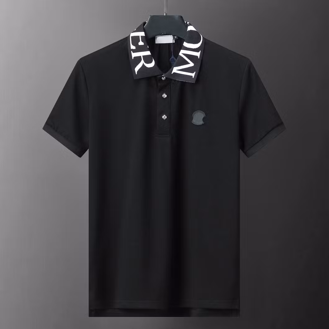 Designer Men&prime;s Polos Men T-Shirts Short Sleeve T Shirt Polo Shirt High Quality Letter Printing Pattern Clothes Clothing Tee Black and White Men Tees Asian