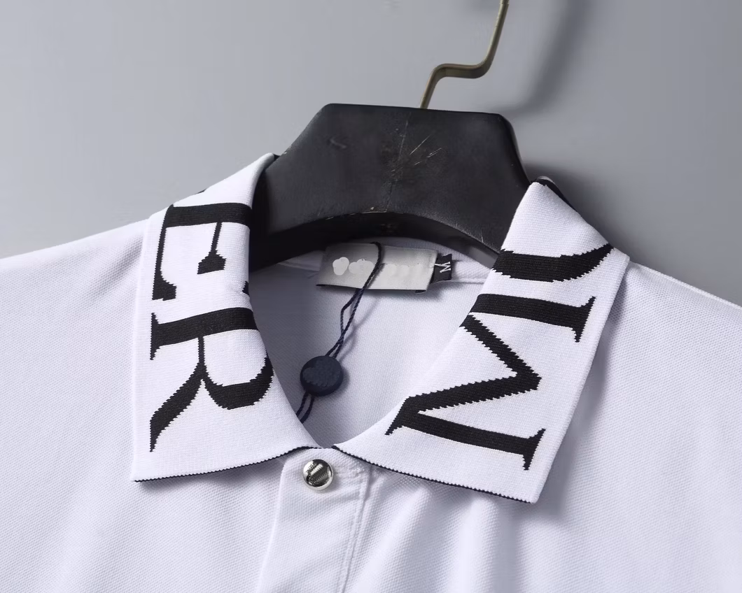 Designer Men&prime;s Polos Men T-Shirts Short Sleeve T Shirt Polo Shirt High Quality Letter Printing Pattern Clothes Clothing Tee Black and White Men Tees Asian