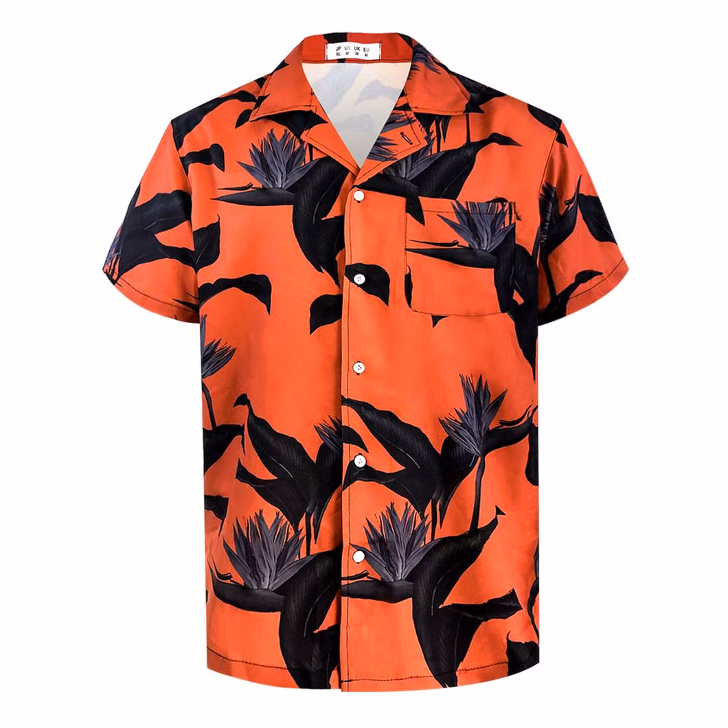 Summer Men&prime; S Custom Short Sleeves Print Aloha Hawaiian Casual Shirt