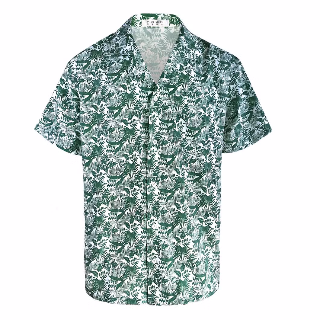 Summer Men&prime; S Custom Short Sleeves Print Aloha Hawaiian Casual Shirt